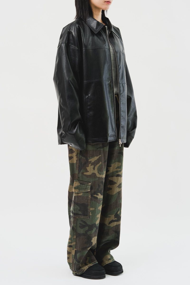 Sarto Oversized Leather Jacket
