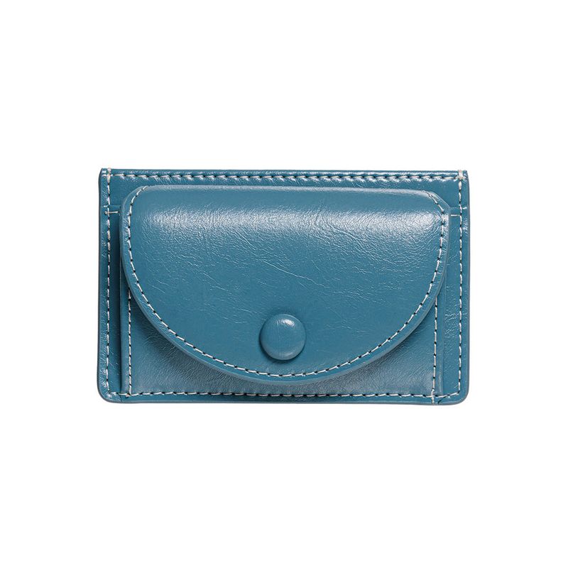 DOT Slim Pocket Mini Coin Transportation Card Wallet dusty blue