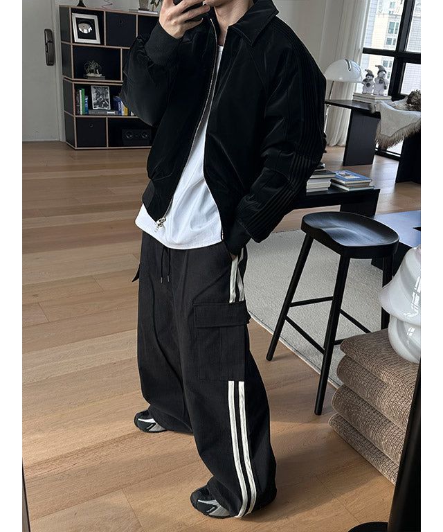 [Unisex] Track suede cargo pants(3color)