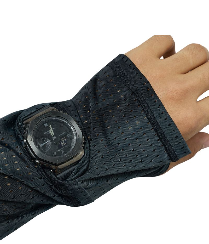 Air Vent Tie-Dye Racing Finger Watch-Hole Hood Sleeve (Midnight)