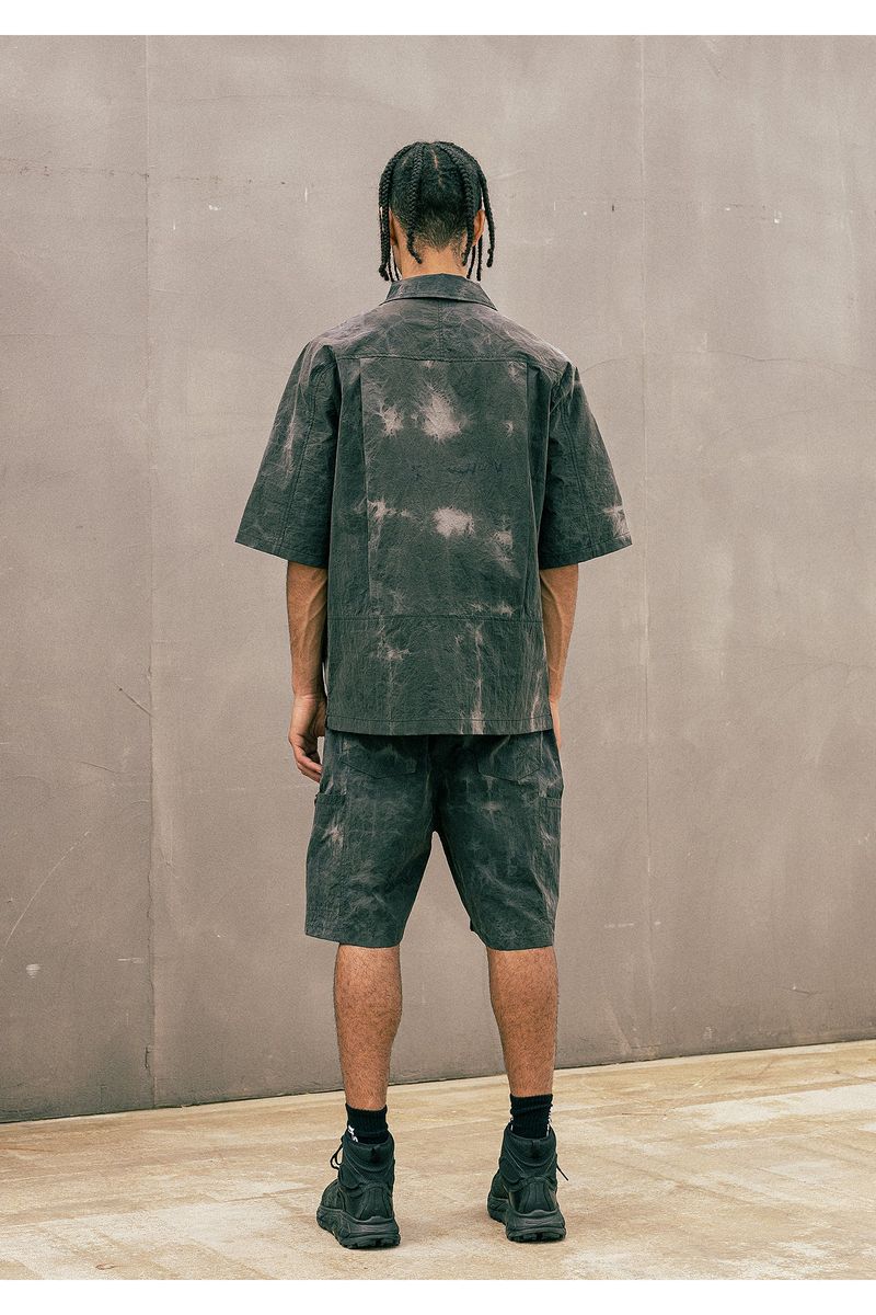 TYE-DYED CARGO POCKET SHORT PANTS