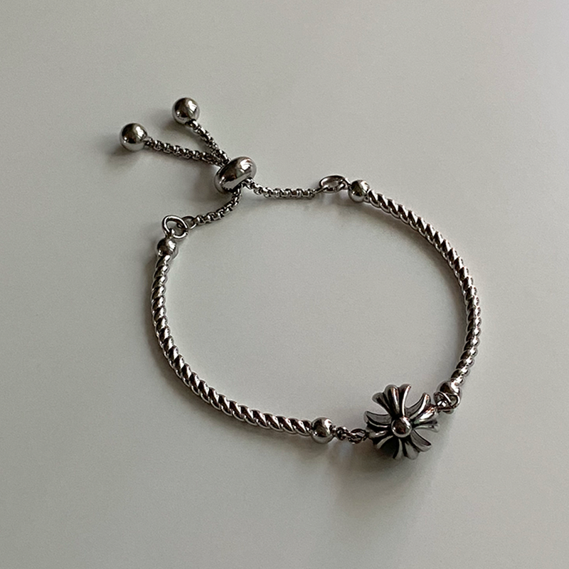 antique cross ball bracelet
