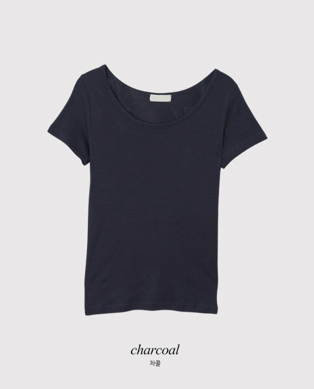 Basic Mood Slim U-neck T-shirt (6color)