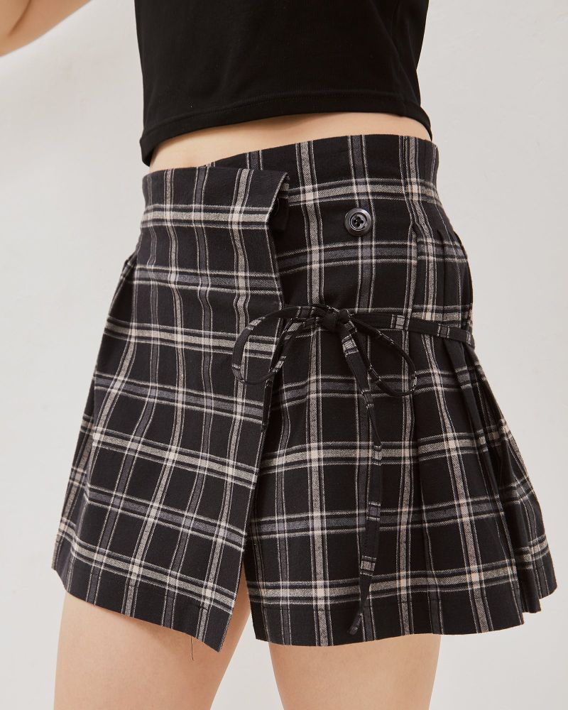 Dami Tartan Pleats Mini Skirt