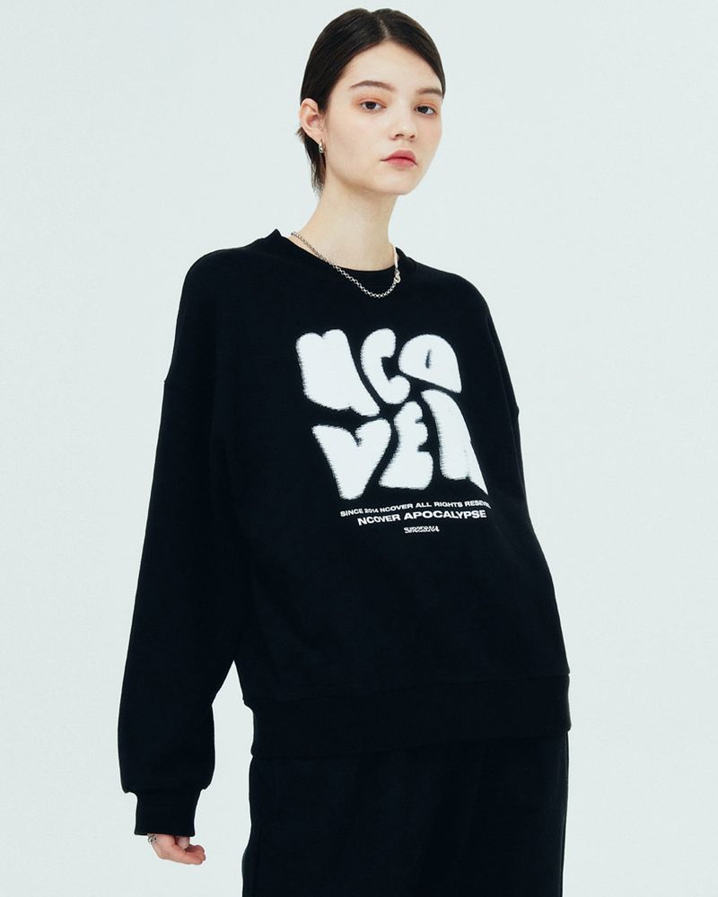 NCOVER(エンカバー)の「POINTAGE LOGO SWEATSHIRT-BLACK(Tops)」