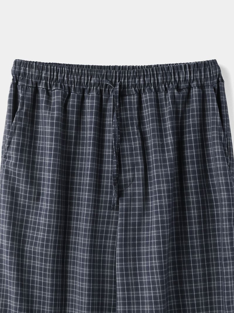 Window check pajama pants