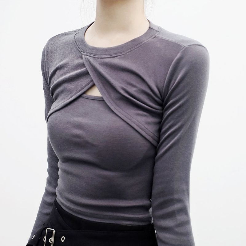 [NONCODE] (1+1) DeMer Bolero T-shirt + Sleeveless Set