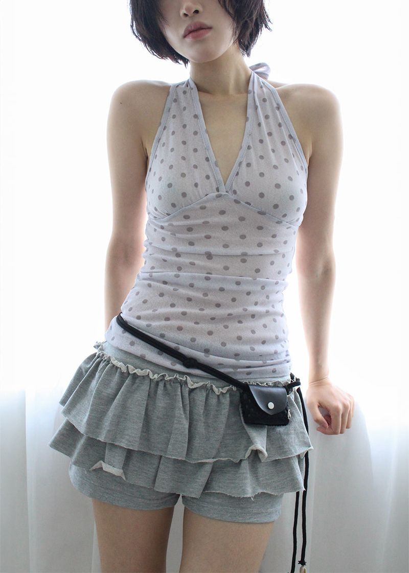 eon（イオエン）の「POLKA DOT HALTER SLEEVELESS（Tops）」