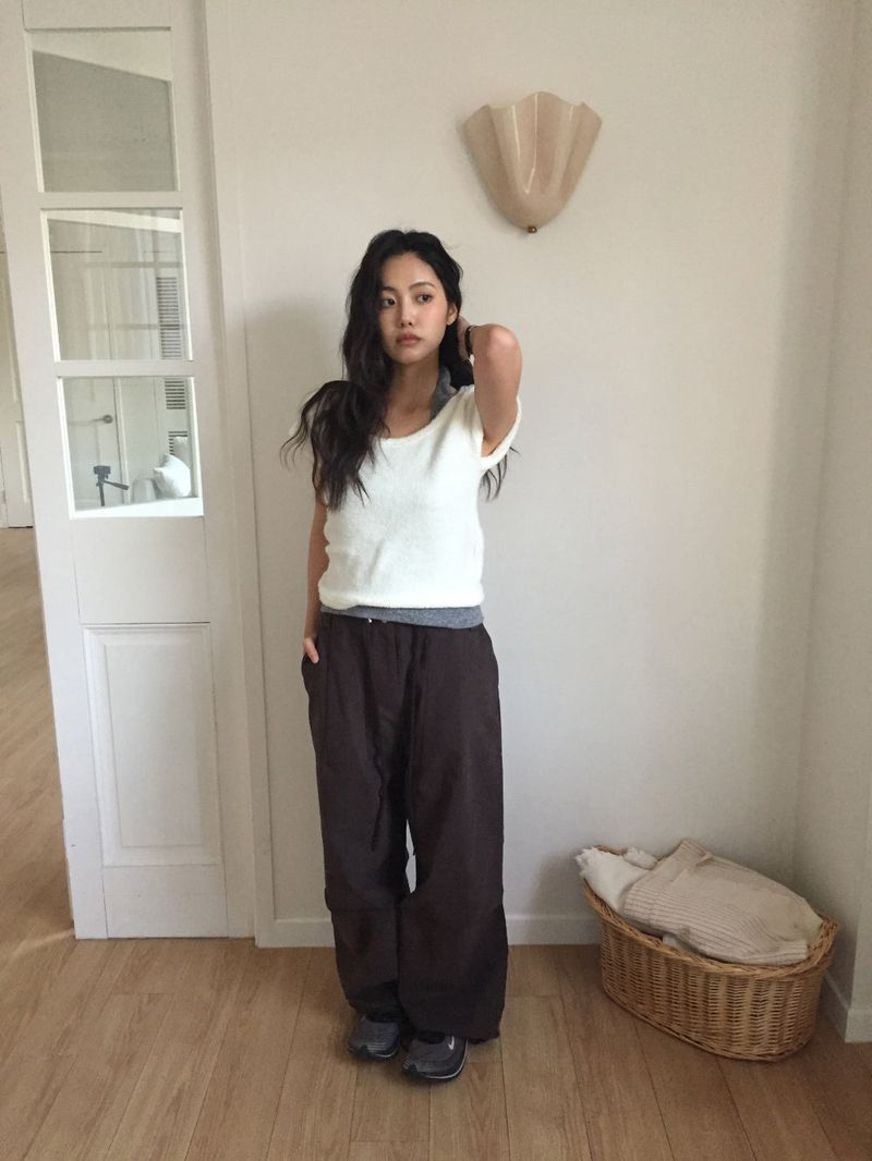 Peach Back Pocket String Pants (3 Colors)