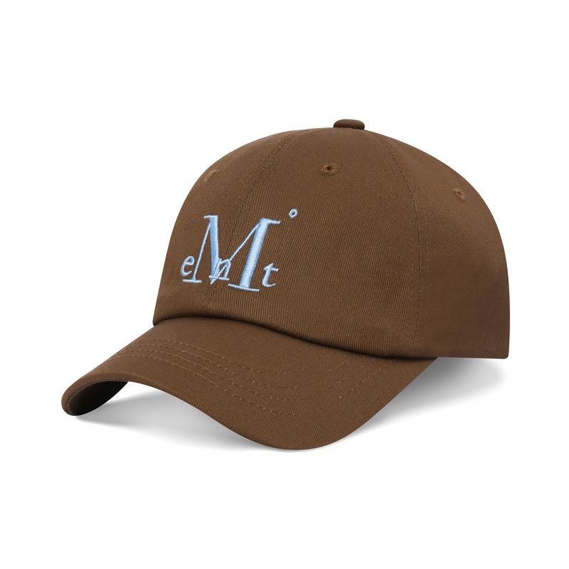 MUCENT（ムセント）の「MUCENT シグネチャーボールキャップ (ブラウン ブルーロゴ)（帽子）」
