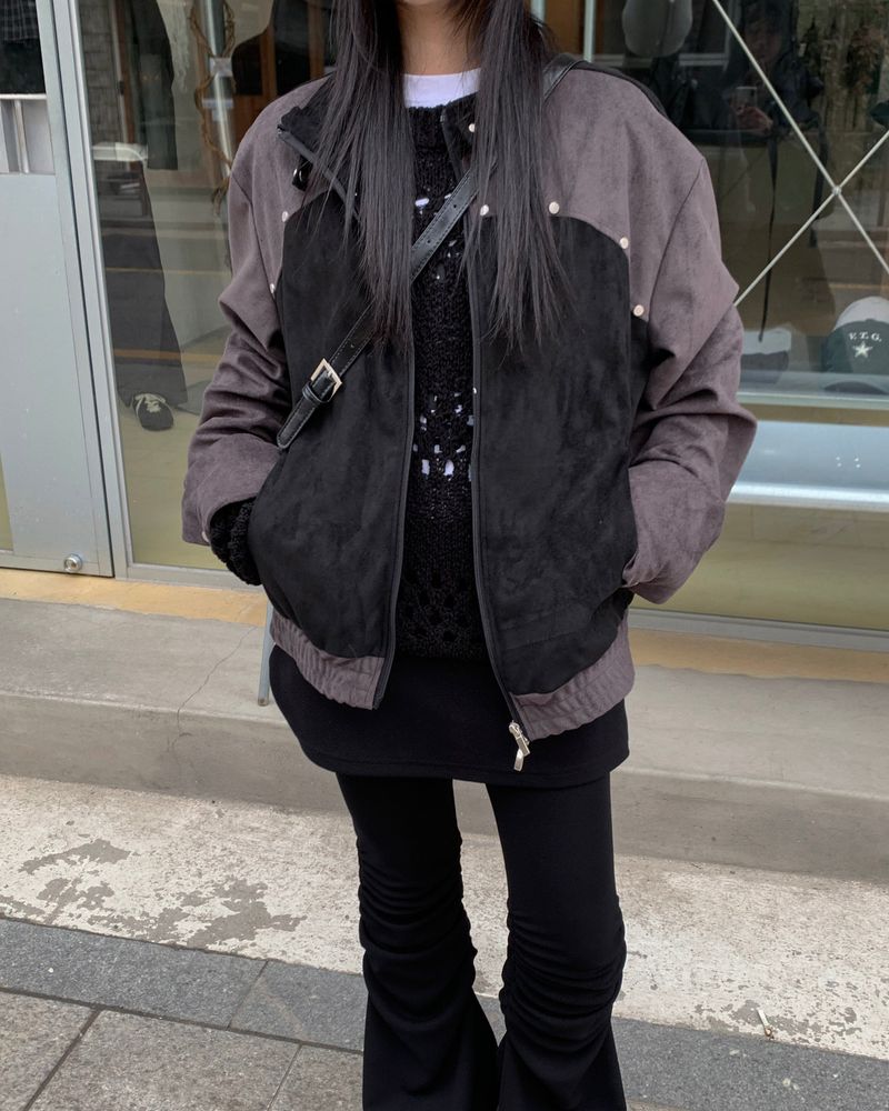 Suede rivet jacket