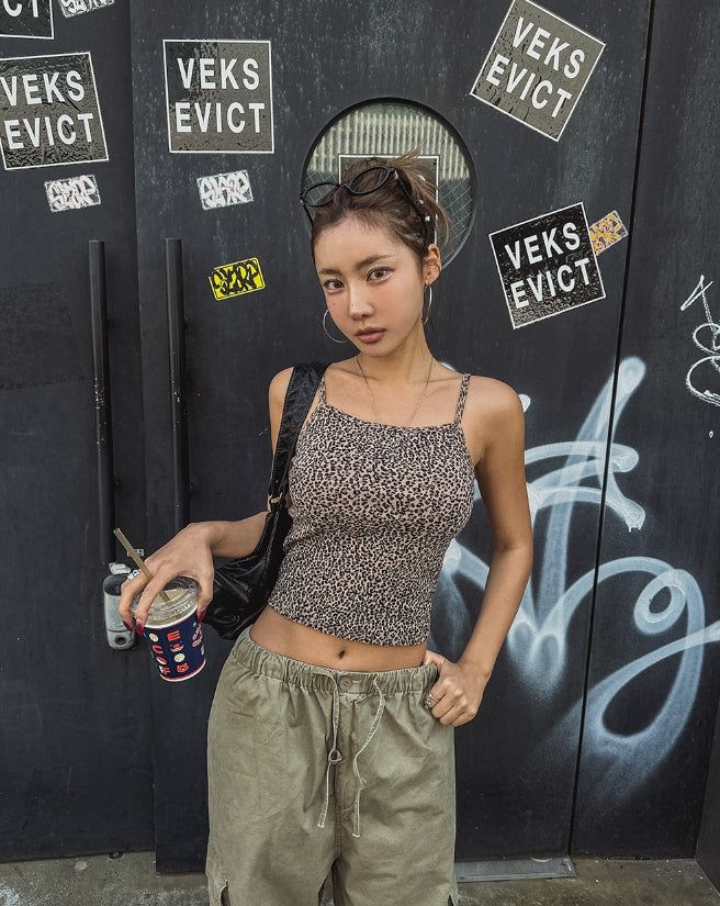 Move Leopard Crop Sleeveless