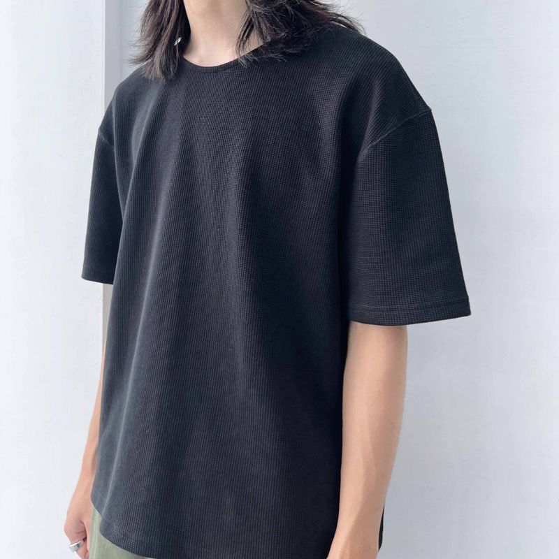 Relaxed Waffle-Knit Tee