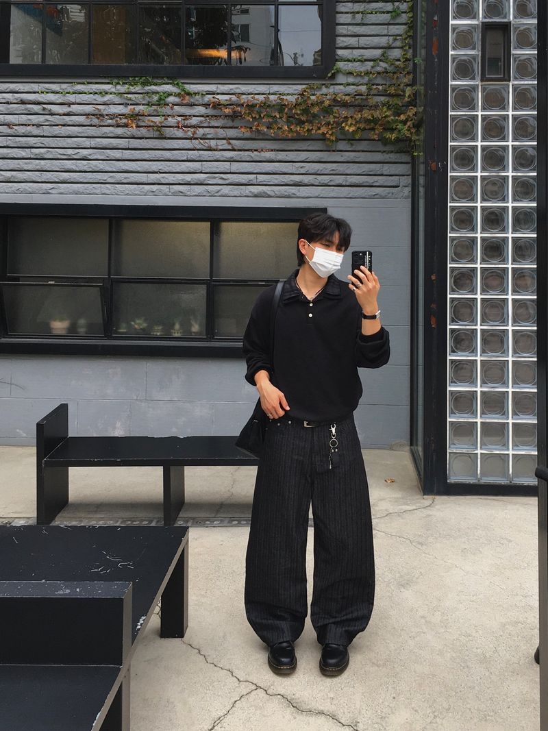 Luta Herringbone Semi-Stripe Denim Pants 2C