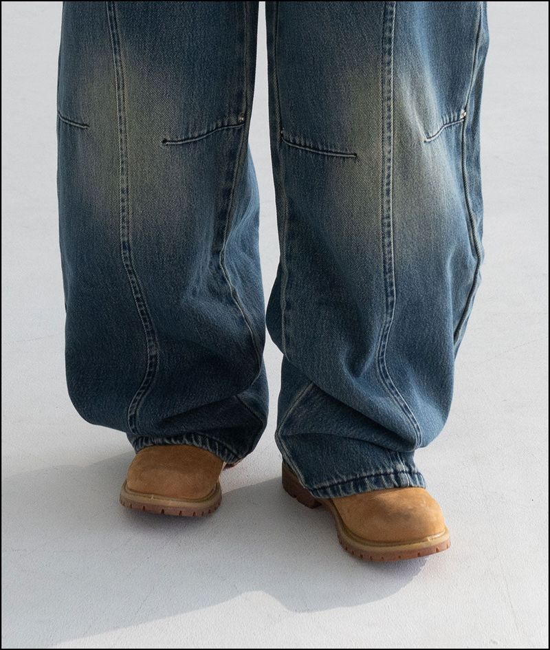 Ender curved wide ballon pants