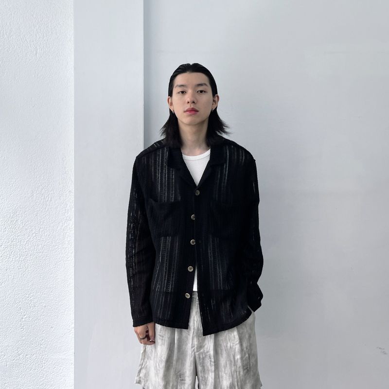 Dual-Pocket Sheer Shirt