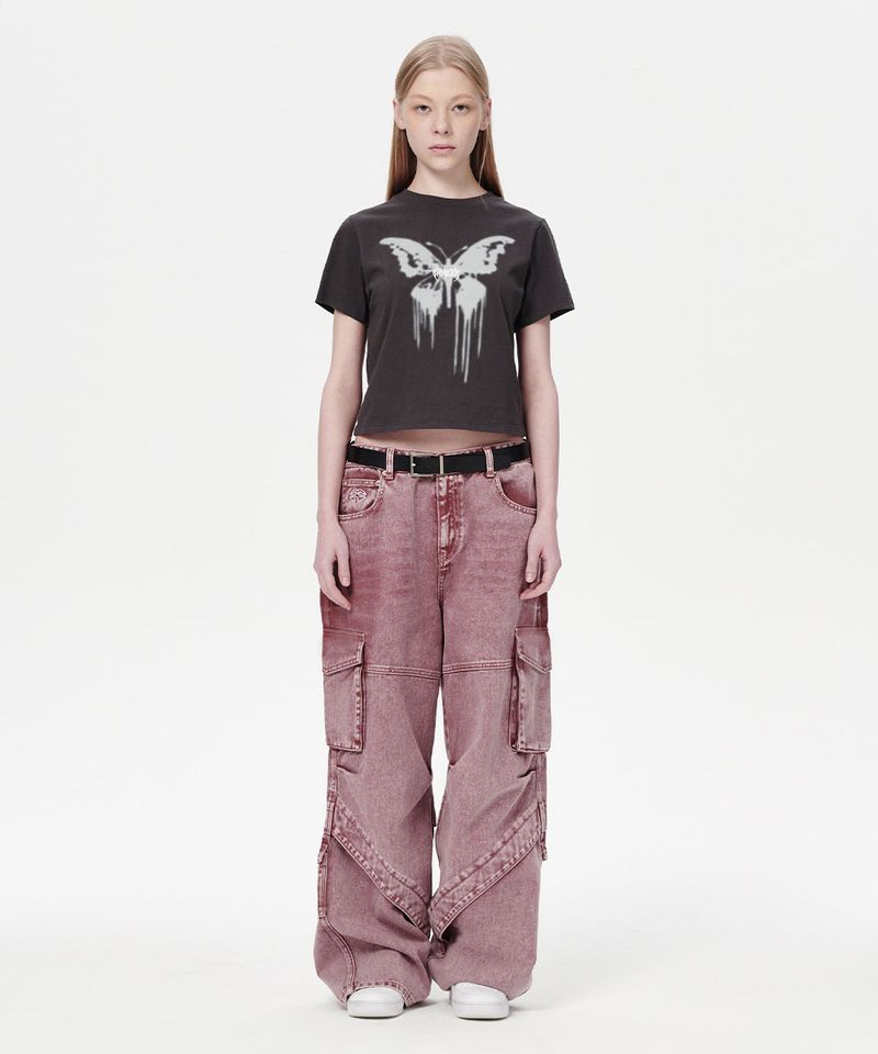 WIDE CARGO DENIM PANT
