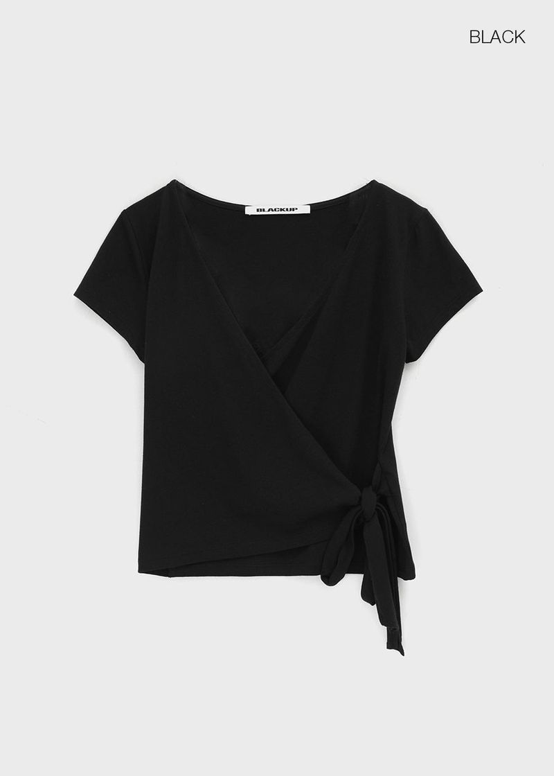 [MADE] Flopit Wrap Short Sleeve Top