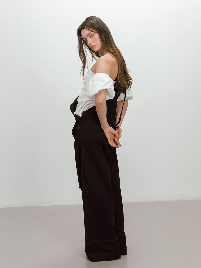 FLOWER LACE OVERALL / WHITE