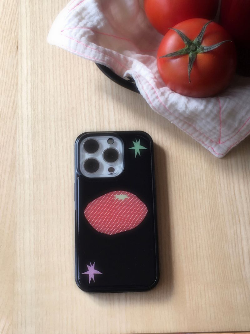 トマトグラスバンパーケース( Black )