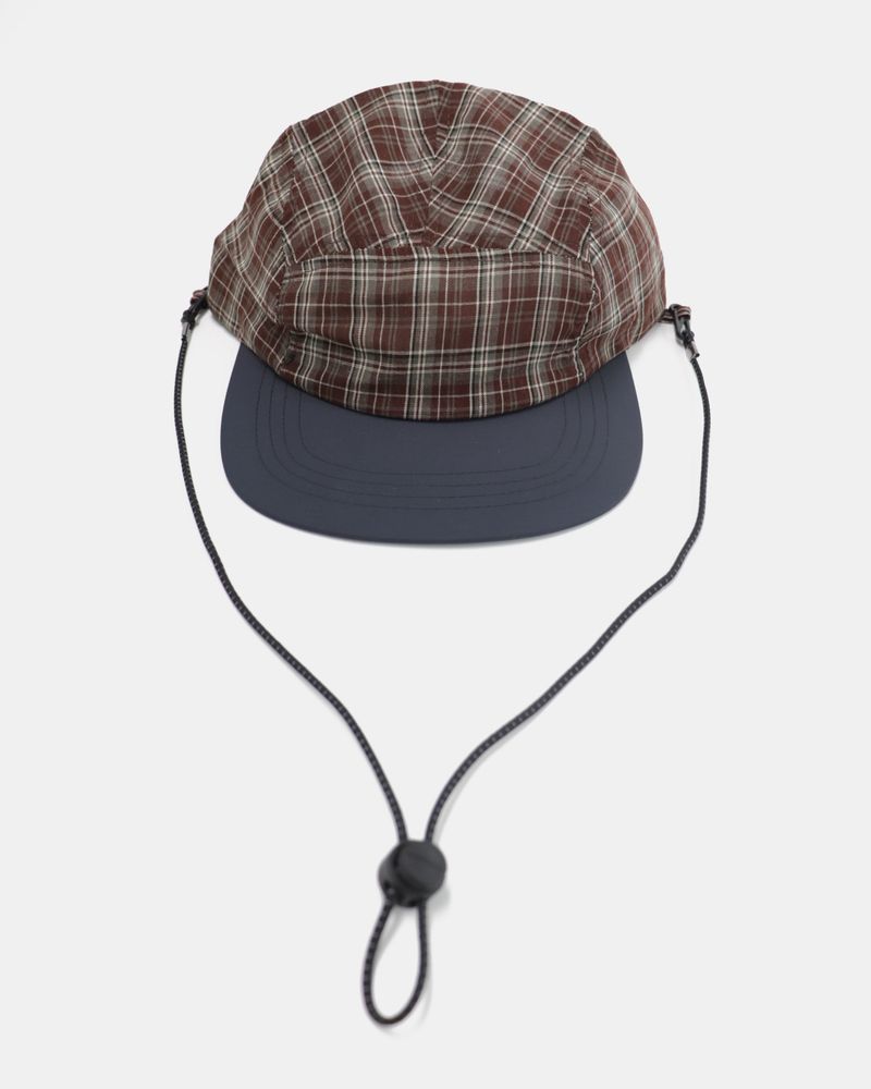 Daba Cotton Check Strap Camp Cap Hat