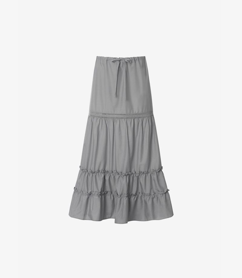 Pure Lace Frill Long Skirt