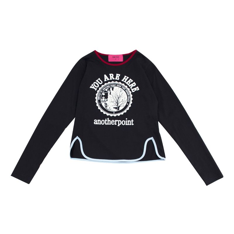 SWITCH123（スウィッチワンツースリー）の「ANOTHERPOINT RINGER LONG SLEEVE T-SHIRT (FOR WOMAN)_SYF1TS52BK（Tops）」