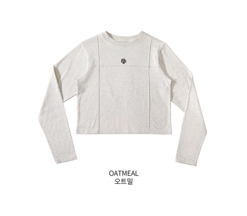 STITCH LINE CROP T-SHIRT