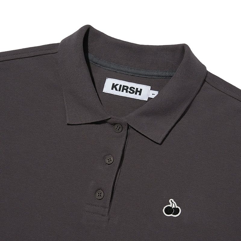 MONO CHERRY CROP PIQUE [CHARCOAL]