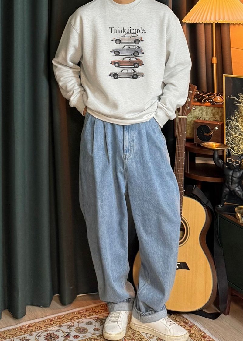 Old-Car basic Sweatshirt 3COLOR
