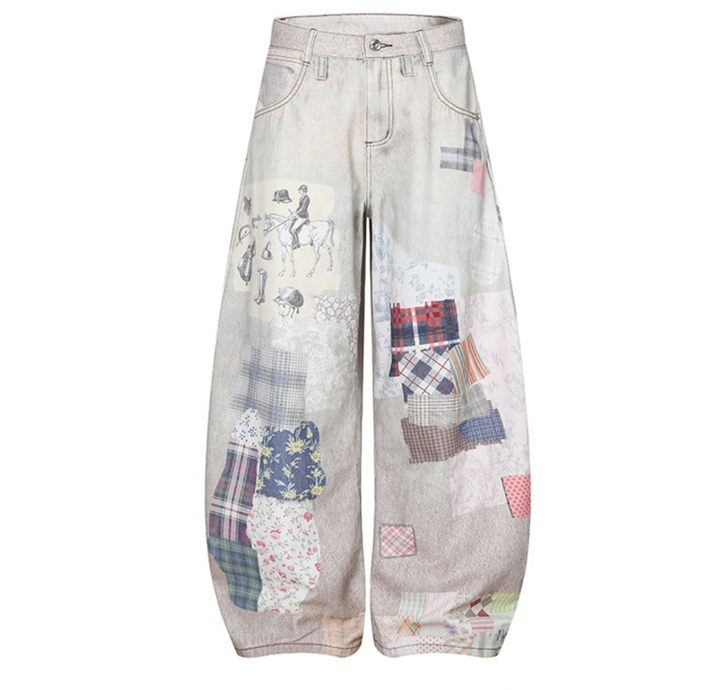 Cozy&Kitsch（コージーアンドキッチ）の「Yena Patchwork Wide Denim（Pants）」