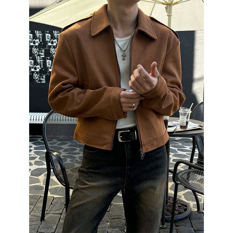 LAURANT（ロラン）の「[F/W] Shoulder strap crop suede jacket(2color)（Jackets/Outerwear）」