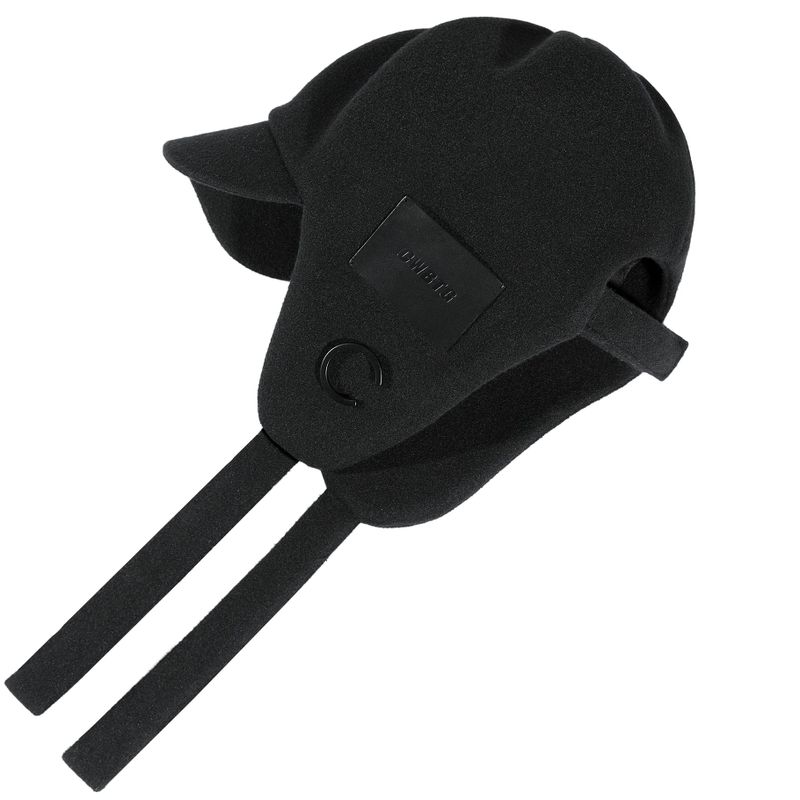 EAR FLAP CAP BLACK
