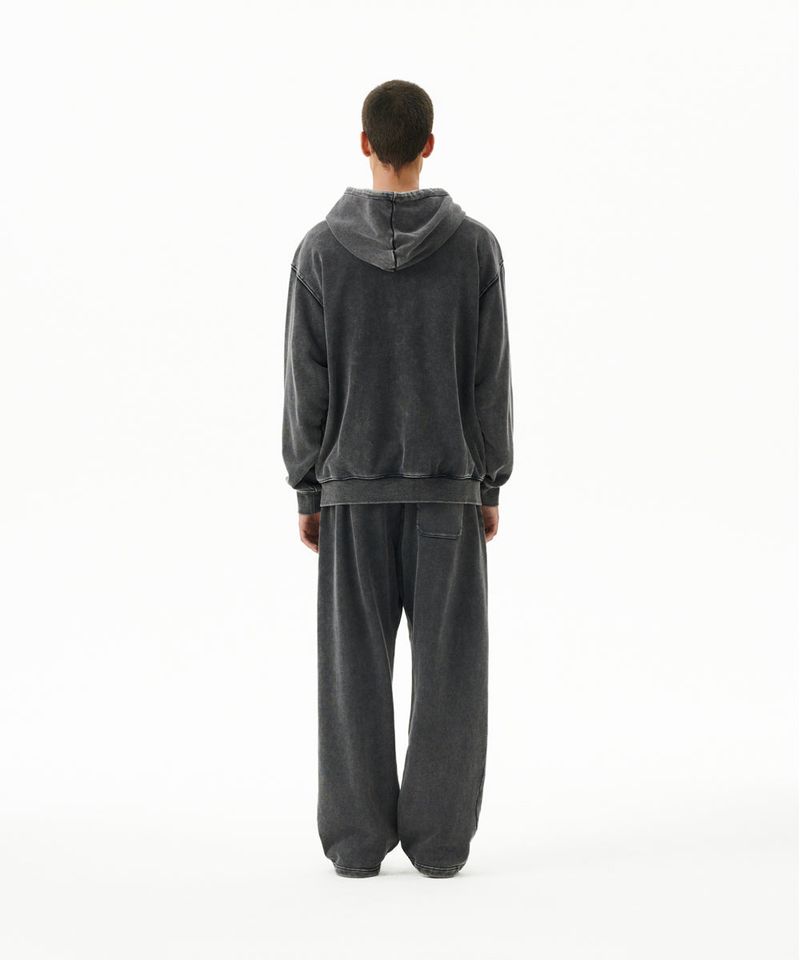 WASHED CUT OFF APPLIQUE SWEAT PANT