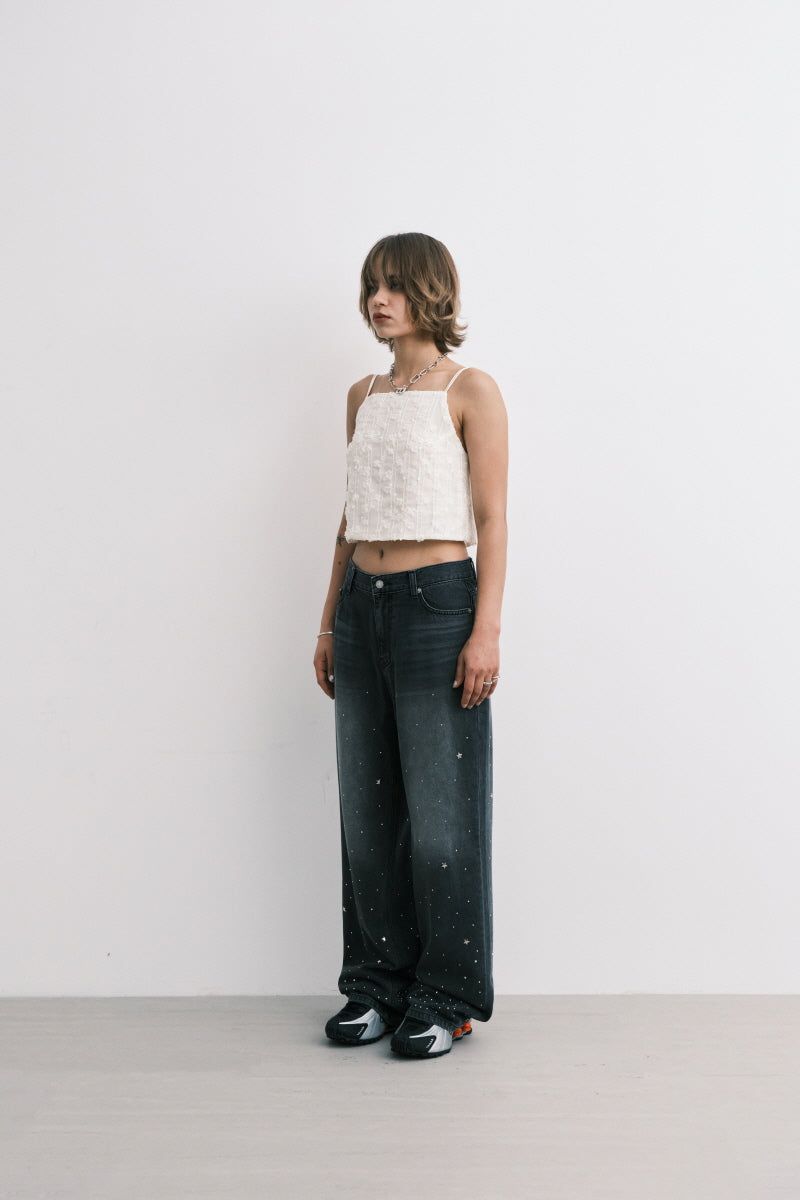 ss cubic pants (black)