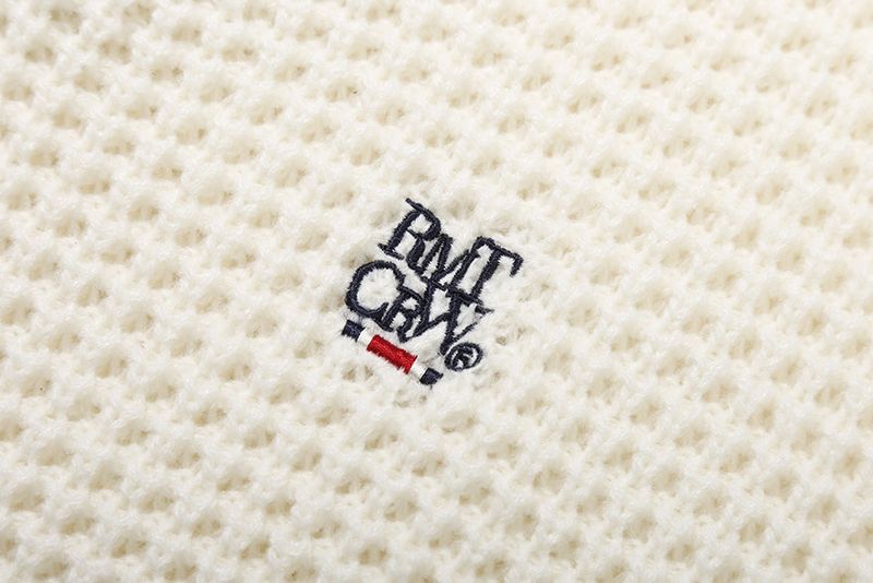 WAFFLE KNIT VEST_OATMEAL
