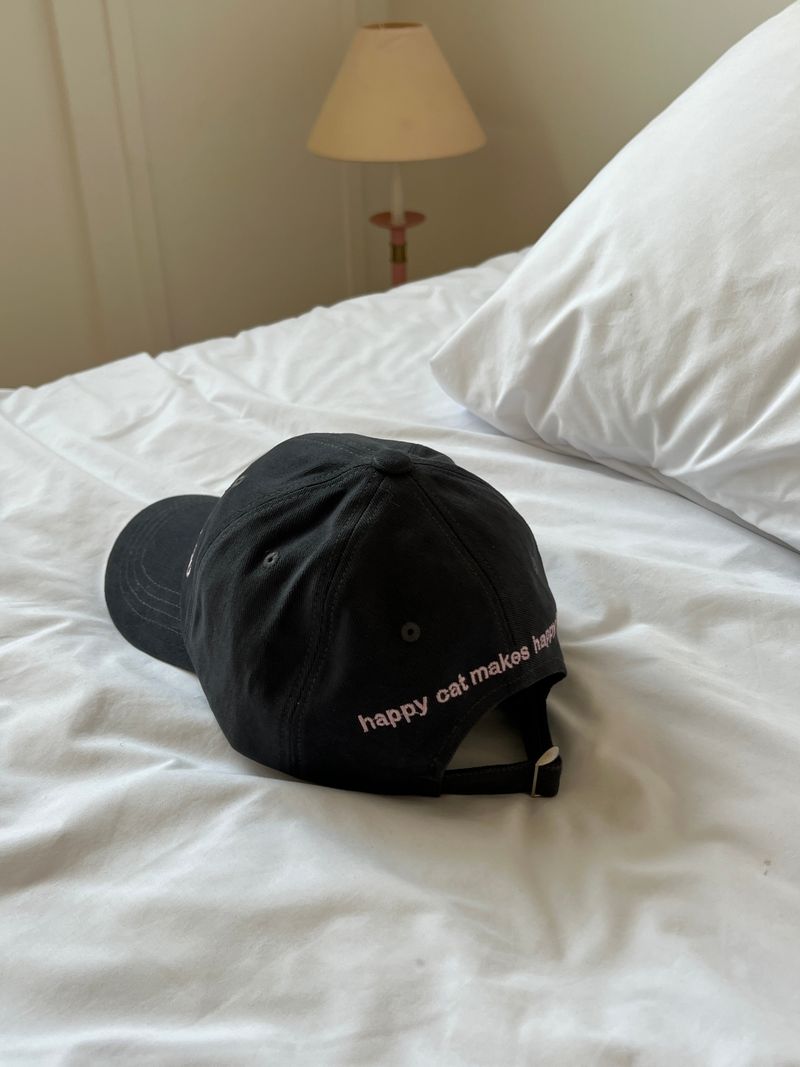 WE ARE CAT LOVERS, WASHING GRAY BALL CAP