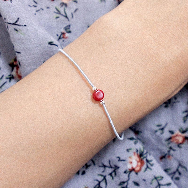 Coral Silver ball Bracelet (10color)