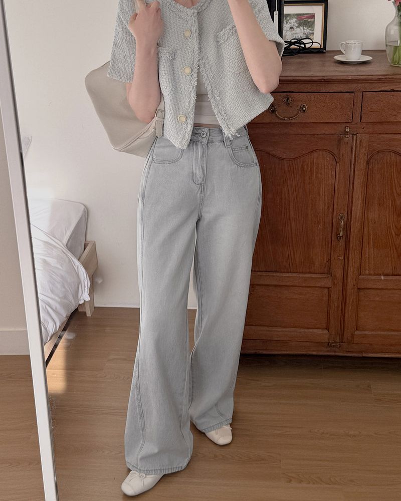 Gesha wide denim pants