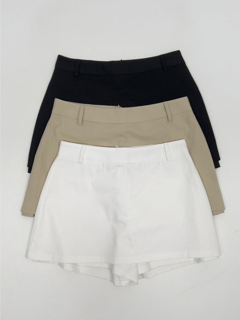 Basic Cotton Layered Skirt Pants