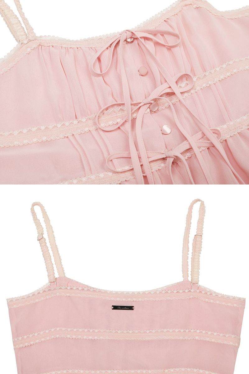 WHISPER BUTTON TOP pink