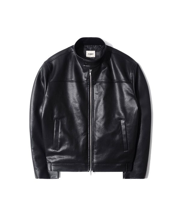 QT8 GARMENTS（キューティーエイトガーメント）の「OC ヴィーガンレザーモトジャケット (Black)（ジャケット/アウター）」
