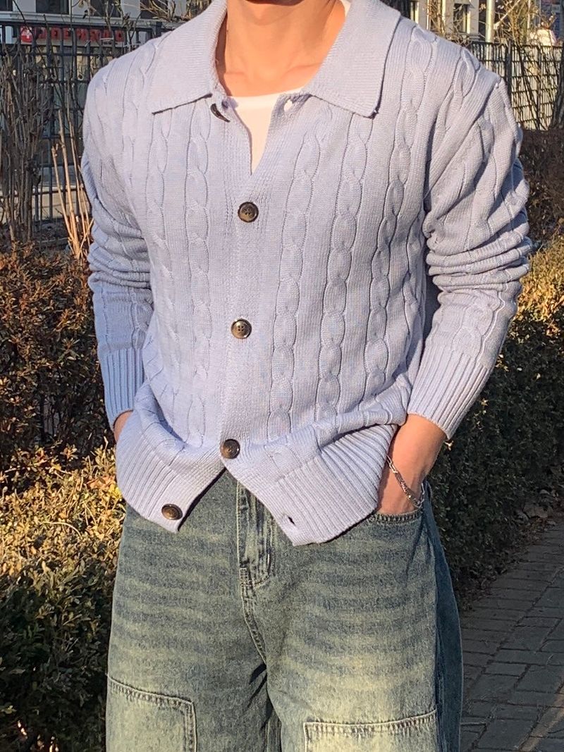 Mensfloor（メンズフロア）の「Bay Collar Knit Cardigan（Tops）」