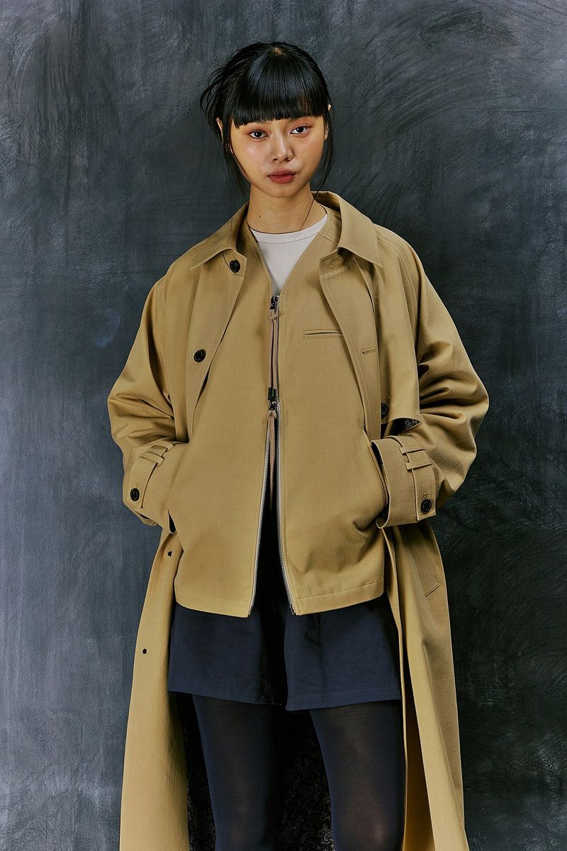 EARTH COTTON BALMACAAN COAT (Beige)