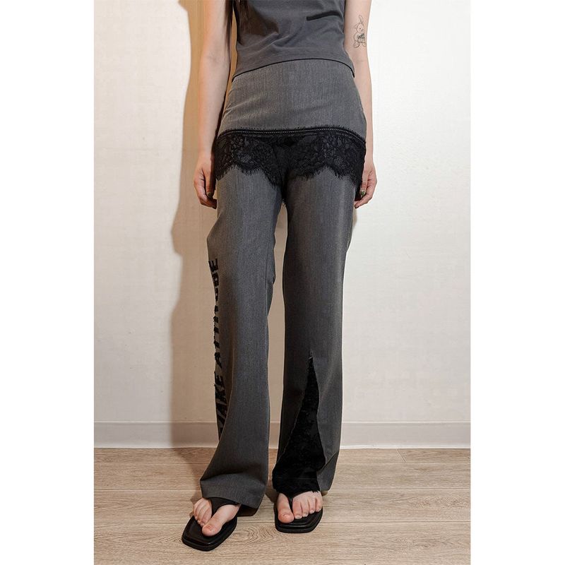 SLOGAN SKIRTED TROUSERS