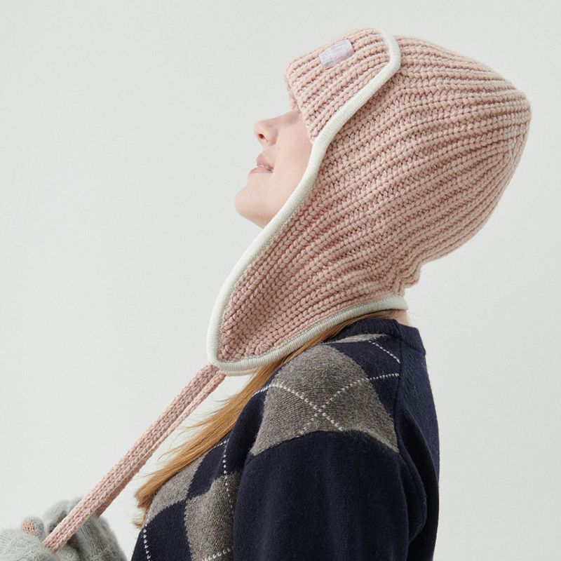 Edge Ear Flap Beanie (Indi Pink)