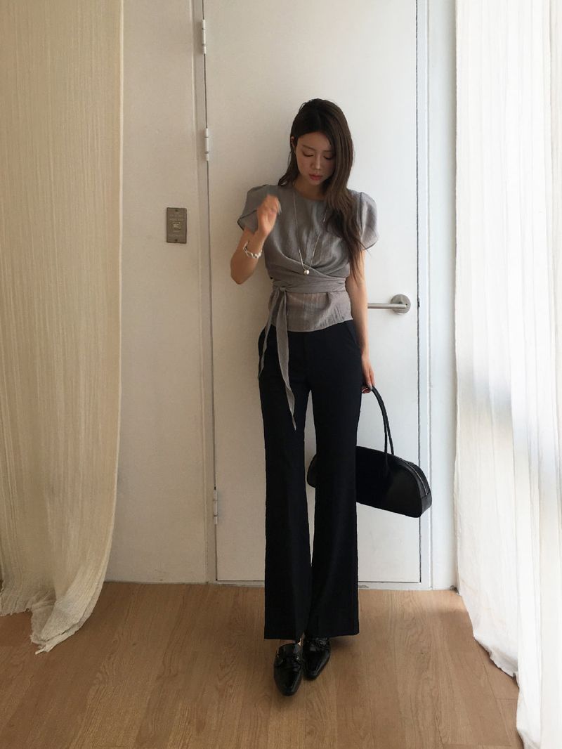 Summer slim bootcut slacks