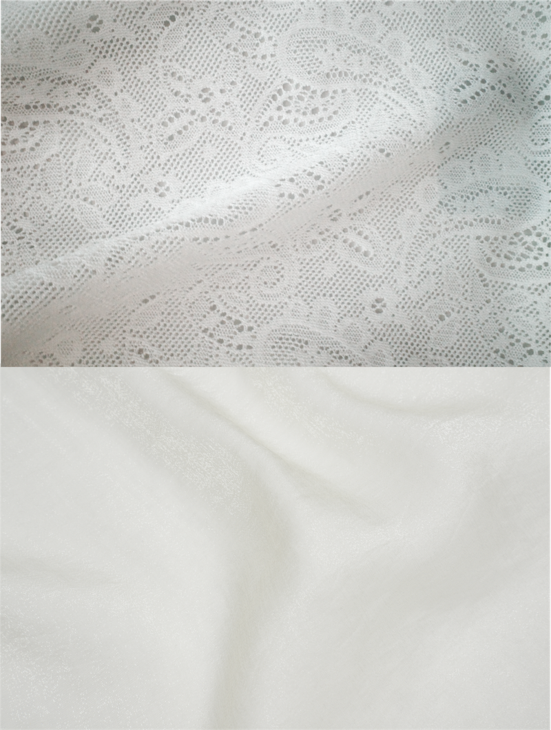Paisley lace string bag