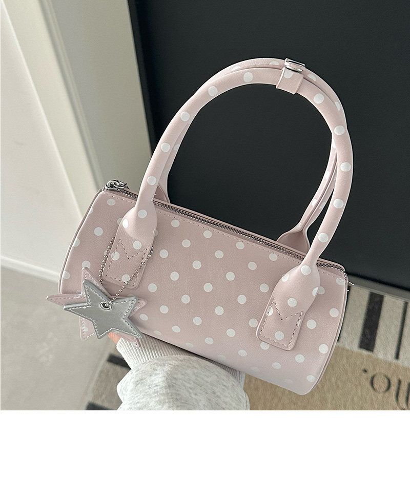 Y2K Polka Dot Mini Boston Top Handle Crossbody Bag