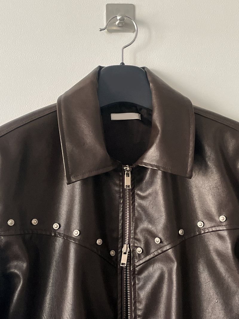 Lucy stud leather jacket